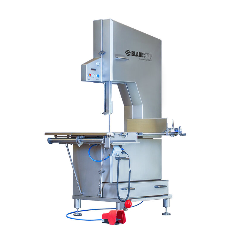 The BladeStop bandsaw improves safety and reduces the risk of serious injury by stopping the blade within a fraction of a second when it senses an operator has come in contact